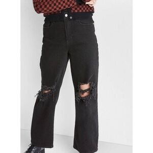 Women's Super-High Rise Distressed Baggy Jeans - Wild Fable* Wash‎ Size 8